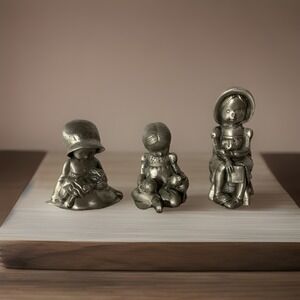 3 Holly Hobbie Fine Pewter Limited Edition Numbered Figurines Figurine Vintage